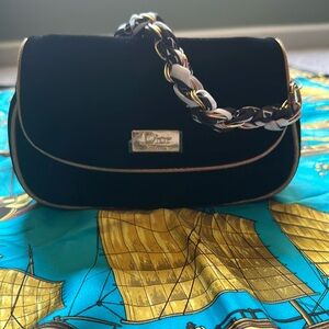 Dior Black/Gold Bag

4"Wx9" Lx5 1/2"H